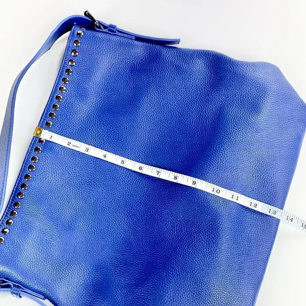 Laggo reed cobalt blue studded hobo purse NWT